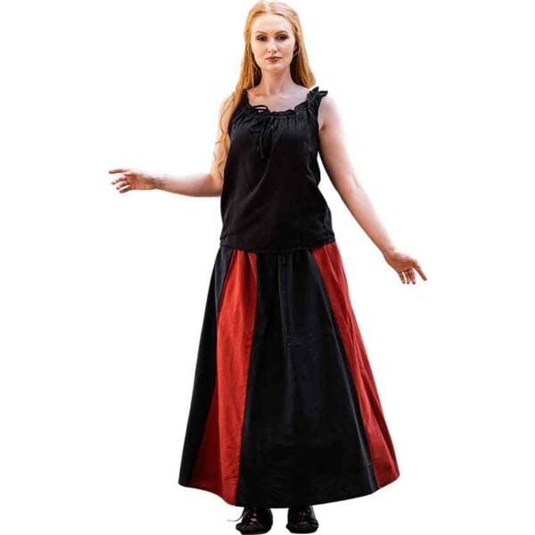 Dana Medieval Skirt - Black and Red
