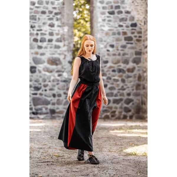 Dana Medieval Skirt - Black and Red