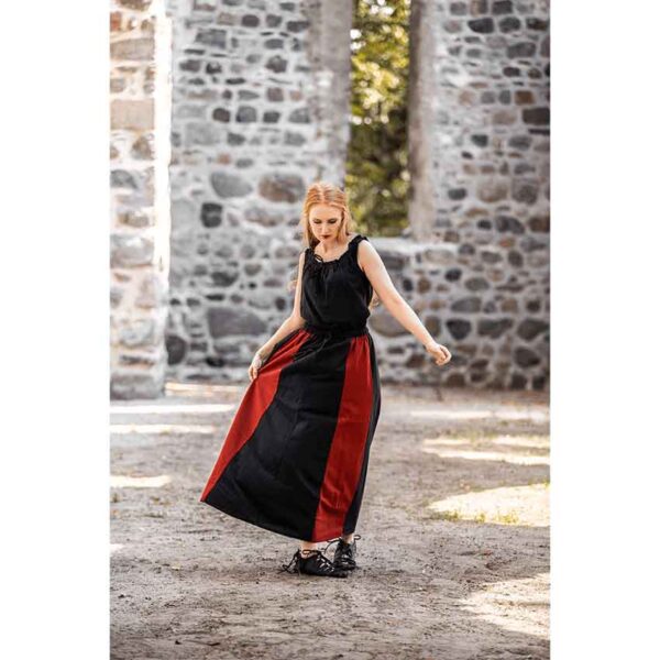 Dana Medieval Skirt - Black and Red