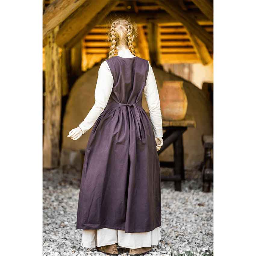 Arlette Medieval Peasant Dress - Brown