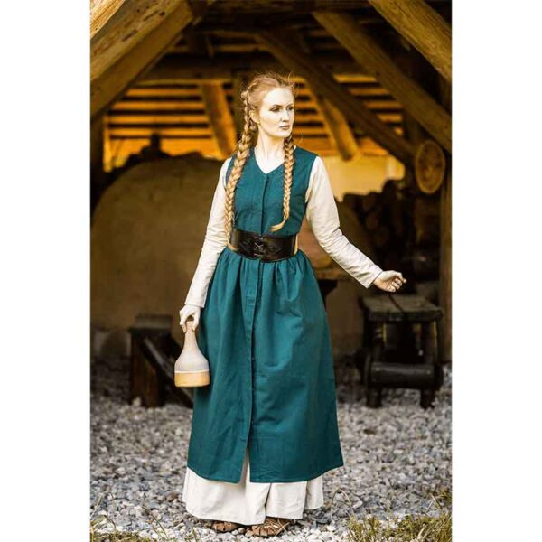 Arlette Medieval Peasant Dress - Green