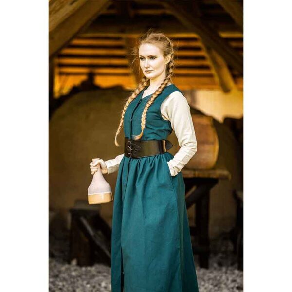Arlette Medieval Peasant Dress - Green