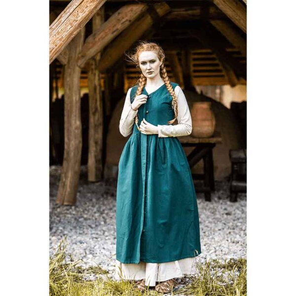 Arlette Medieval Peasant Dress - Green