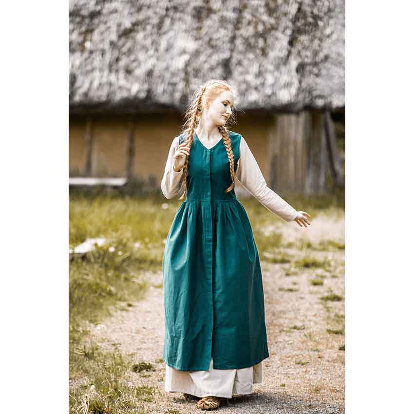 Arlette Medieval Peasant Dress - Green