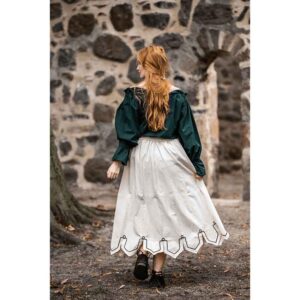 Svenja Embroidered Medieval Skirt - Natural
