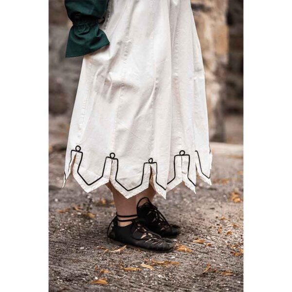Svenja Embroidered Medieval Skirt - Natural
