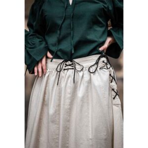 Svenja Embroidered Medieval Skirt - Natural
