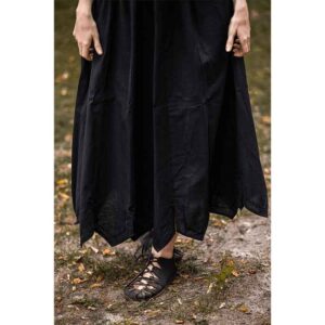 Svenja Embroidered Medieval Skirt - Black