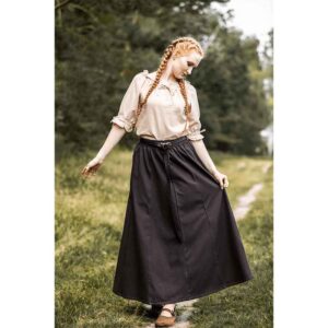 Smilla Heavy Cotton Medieval Skirt - Dark Brown