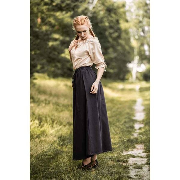Smilla Heavy Cotton Medieval Skirt - Dark Brown