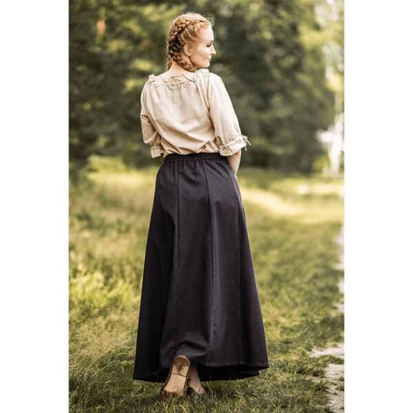 Smilla Heavy Cotton Medieval Skirt - Dark Brown