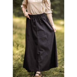 Smilla Heavy Cotton Medieval Skirt - Dark Brown