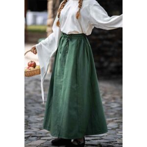 Smilla Heavy Cotton Medieval Skirt - Green