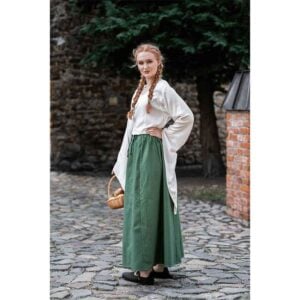 Smilla Heavy Cotton Medieval Skirt - Green