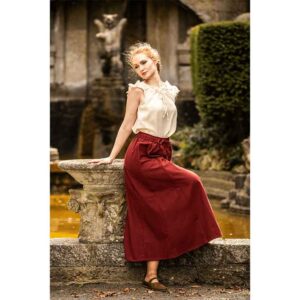 Smilla Heavy Cotton Medieval Skirt - Red