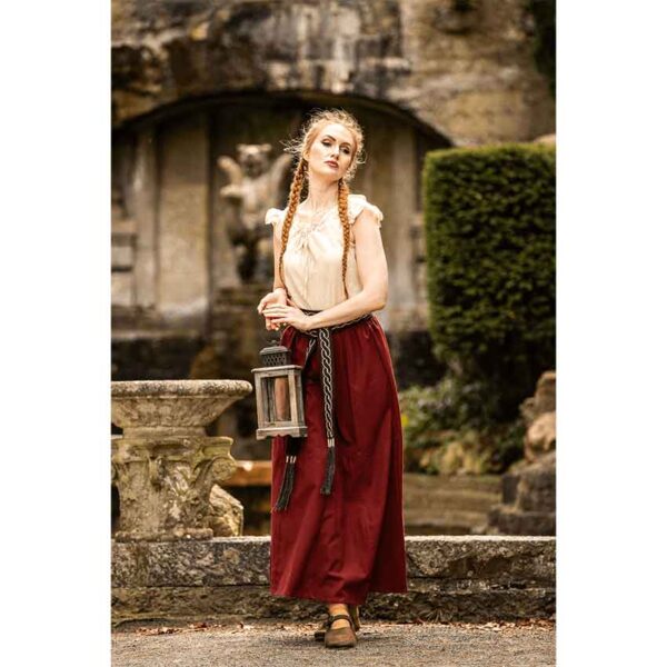 Smilla Heavy Cotton Medieval Skirt - Red