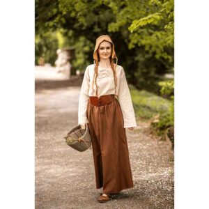 Smilla Heavy Cotton Medieval Skirt - Tobacco Brown