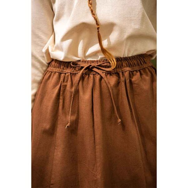 Smilla Heavy Cotton Medieval Skirt - Tobacco Brown