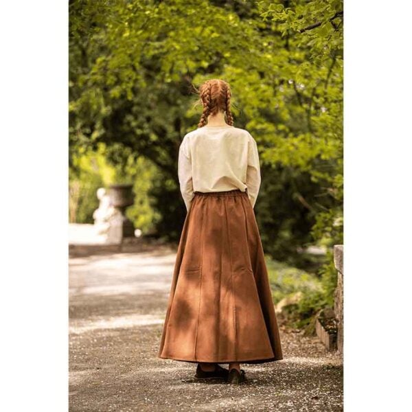 Smilla Heavy Cotton Medieval Skirt - Tobacco Brown