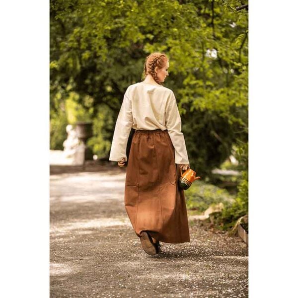 Smilla Heavy Cotton Medieval Skirt - Tobacco Brown