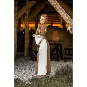 Angie Medieval Princess Dress - Tobacco Brown with Natural Angie Medieval Princess Dress - Tobacco Brown with Natural