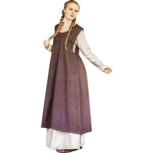 Gerda Medieval Peasant Overdress - Dark Brown