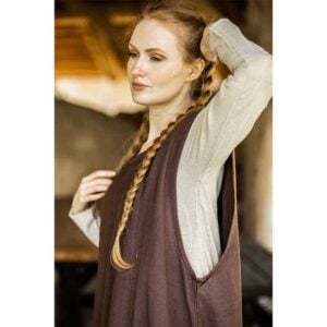 Gerda Medieval Peasant Overdress - Dark Brown
