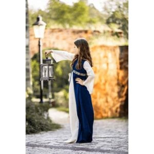 Piccola Donna Girls Medieval Dress - Blue with Natural