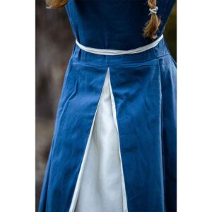 Larina Medieval Dress - Dove Blue with Natural