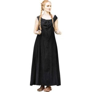 Ella Sleeveless Medieval Dress - Black