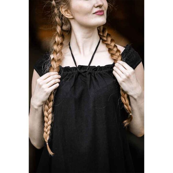 Ella Sleeveless Medieval Dress - Black