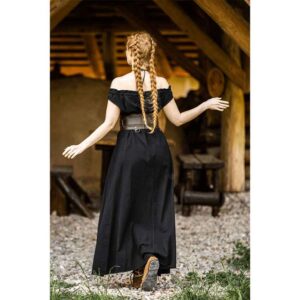 Ella Sleeveless Medieval Dress - Black