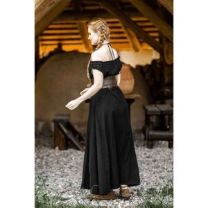 Ella Sleeveless Medieval Dress - Black