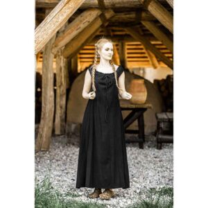 Ella Sleeveless Medieval Dress - Black