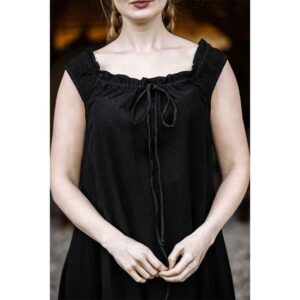 Ella Sleeveless Medieval Dress - Black