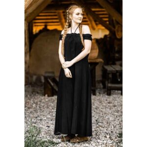 Ella Sleeveless Medieval Dress - Black
