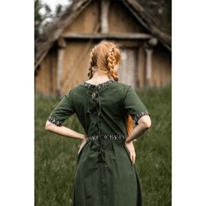 Ennlin Medieval Noble's Short Sleeve Dress - Green