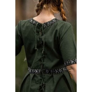 Ennlin Medieval Noble's Short Sleeve Dress - Green