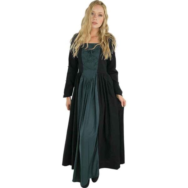 Medusa Medieval Gown - Black with Blue
