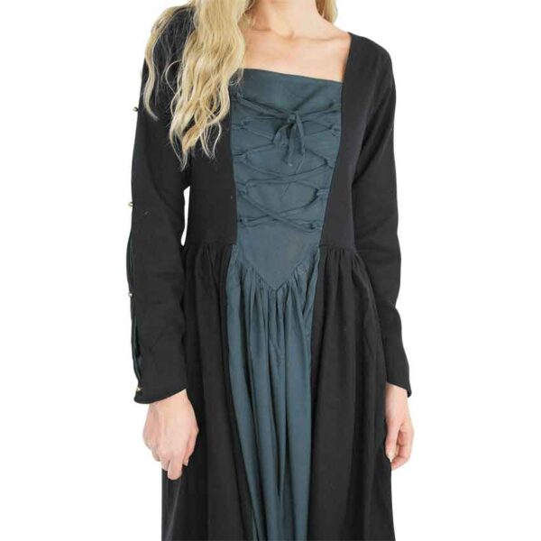 Medusa Medieval Gown - Black with Blue