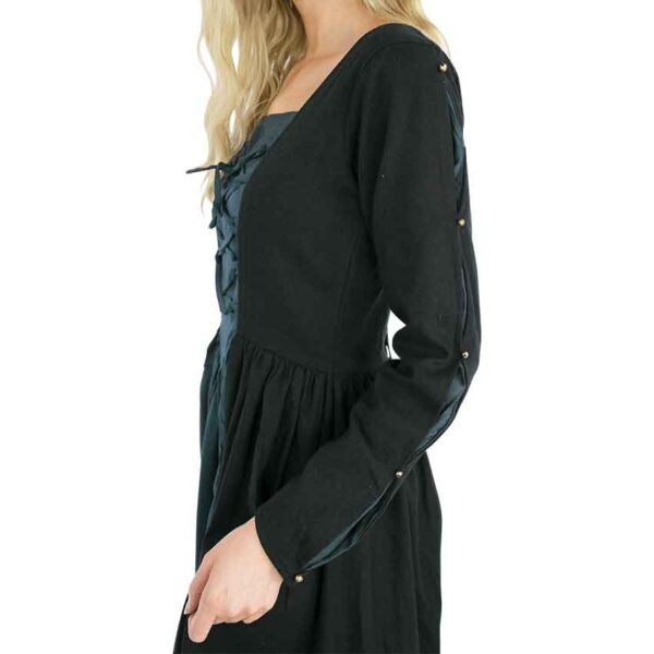 Medusa Medieval Gown - Black with Blue