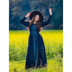 Medusa Medieval Gown - Black with Blue