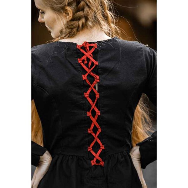 Medusa Medieval Gown - Black with Red