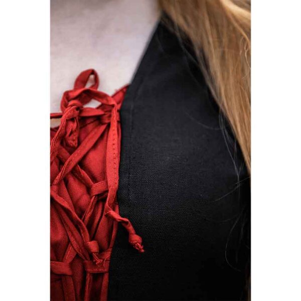 Medusa Medieval Gown - Black with Red