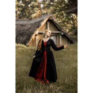 Medusa Medieval Gown - Black with Red