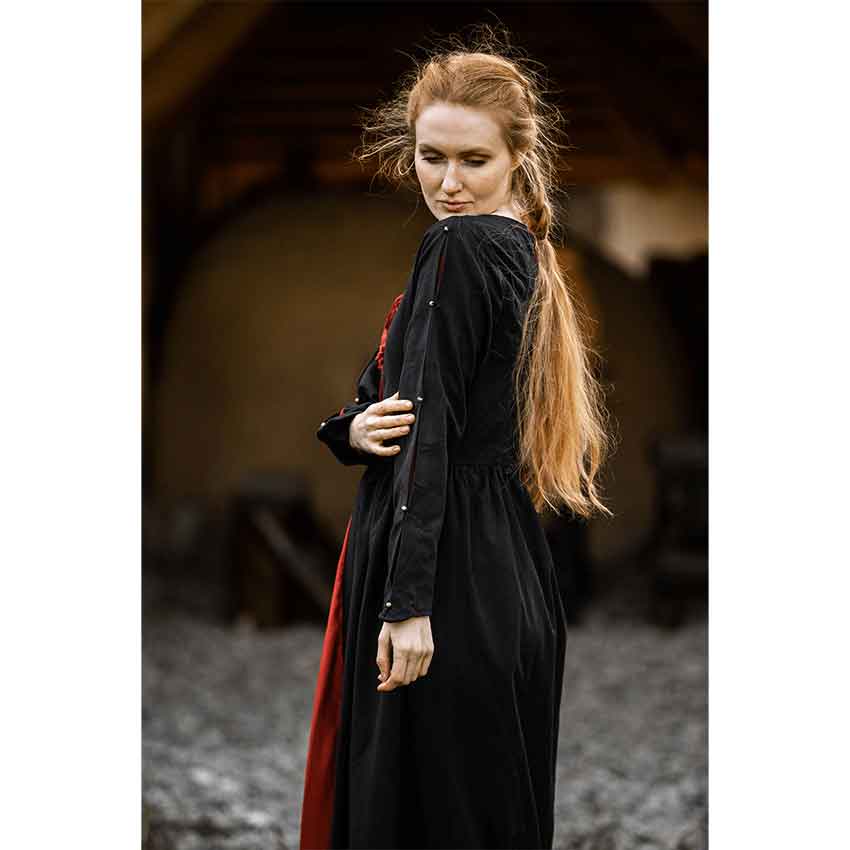 black medieval dress New Vintage Masquerade Ball Gown Halloween Party Made from 100% cotton Cotton Bodice - Renaissance Faire