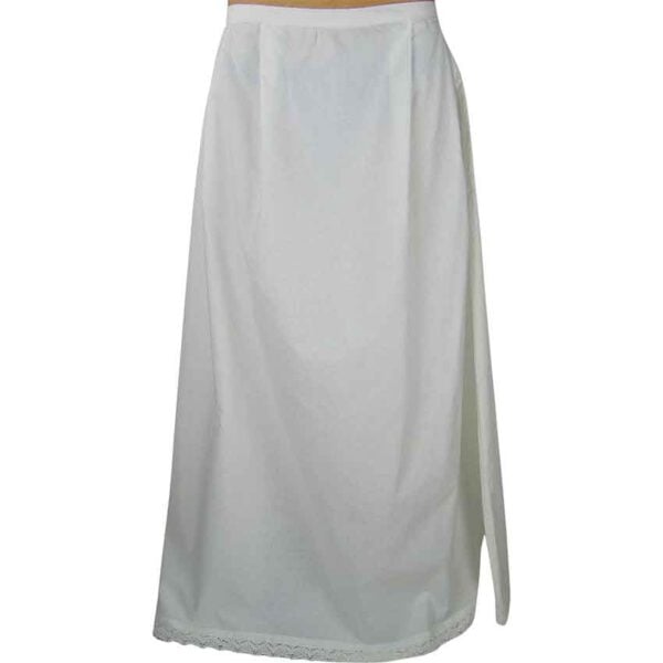 Manon Lace Hem Petticoat - White