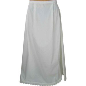 Manon Lace Hem Petticoat - White
