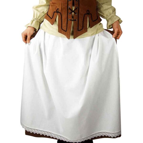 Jade Medieval Apron - White