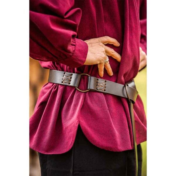 Conrad Stitched Medieval Ring Belt - Brown